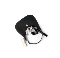 Nylon Crossbody Bag Half Moon Handbag
