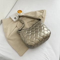 Nylon Women's Shoulder Bag Half Moon Handbag