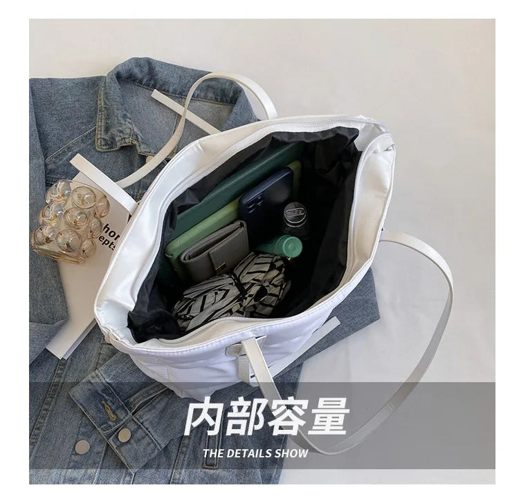 Nylon Women's Shoulder Bag Crossbody Bag Large Flap Handbag