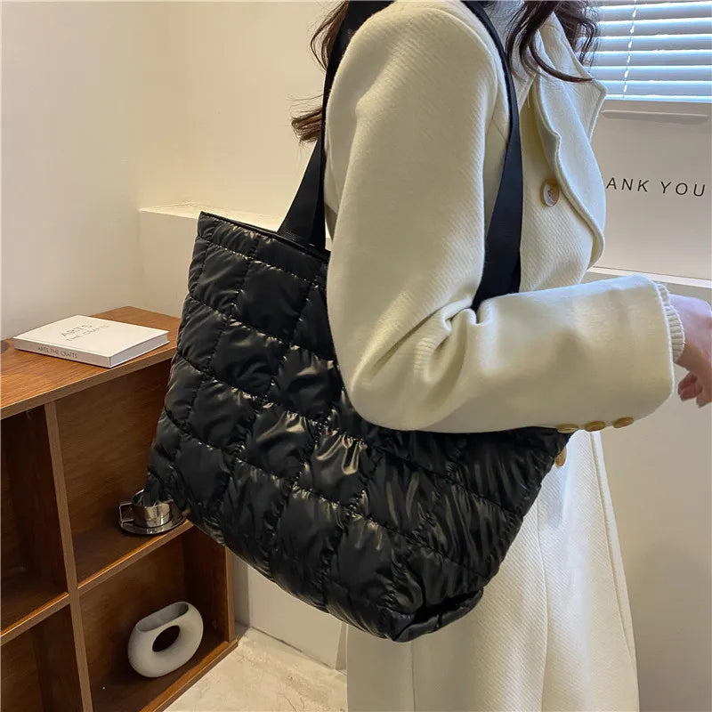 Nylon Women's Shoulder Bag Large Square Crossbody Bag