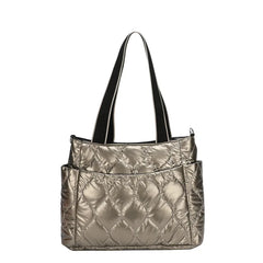 Nylon Women's Shoulder Bag Plaid Quilted Crossbody Handbag