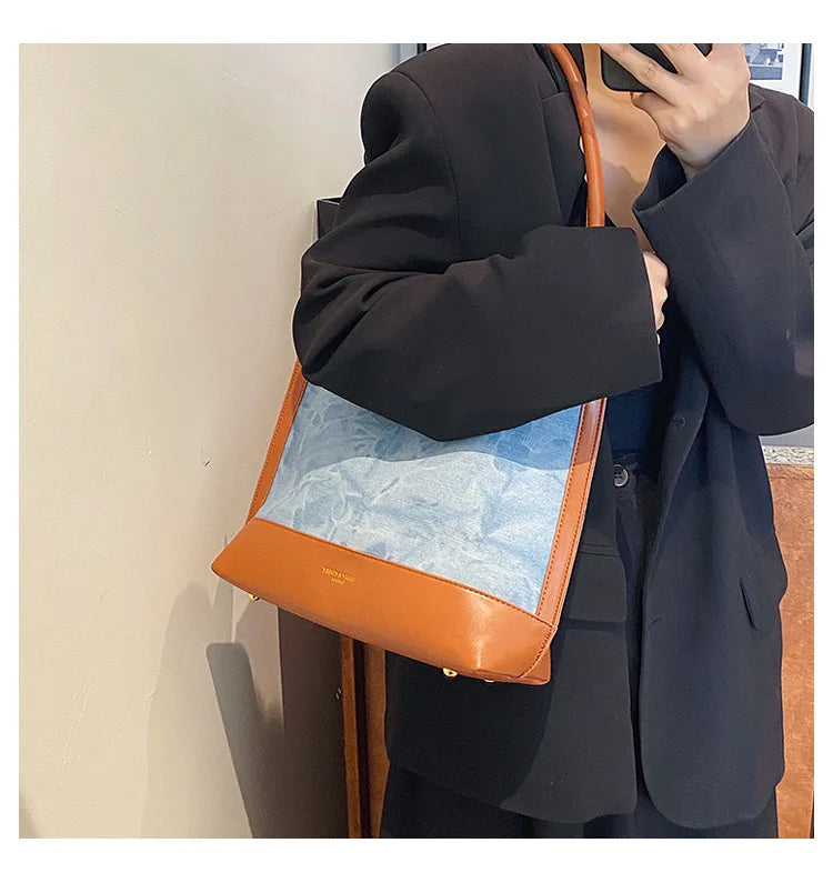 Women's Crossbody Bag Bucket Handbag