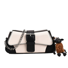 PU Leather Crossbody Shoulder Bag Chain Handbag