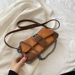 PU Leather Crossbody Shoulder Bag Chain Handbag