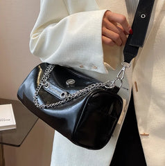 PU Leather Women's Shoulder Bag Chain Crossbody Bag Pillow Handbag