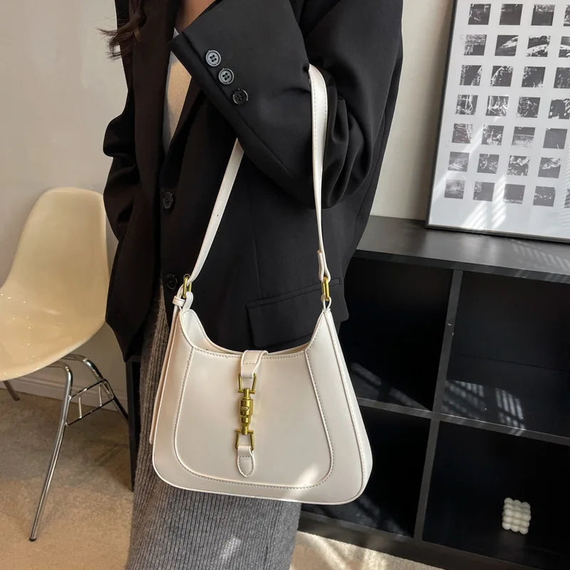 Women's Shoulder Bag Lock Crossbody Bag