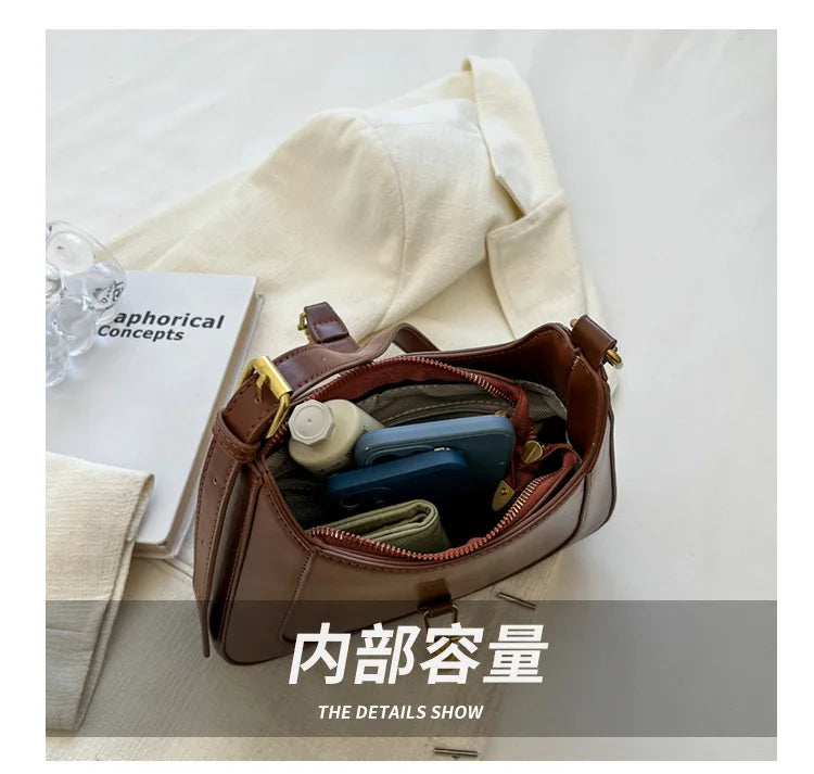 Women's Shoulder Bag Lock Crossbody Bag