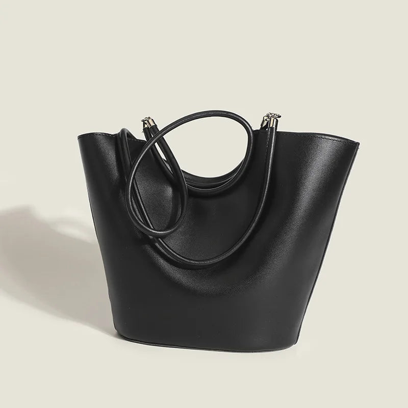 PU Leather Women's Shoulder Bag Crossbody Bucket Handbag
