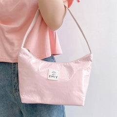 PU Leather Women's Shoulder Bag Crossbody Bag Half Moon Handbag