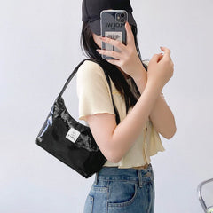 PU Leather Women's Shoulder Bag Crossbody Bag Half Moon Handbag