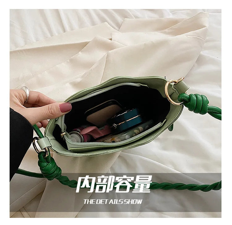 PU Leather Women's Shoulder Bag Tassel Crossbody Bag Handbag