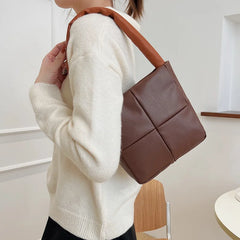 Plaid Quilted Women's Shoulder Bag Handbag Small Square Crossbody Bag