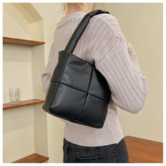 Plaid Quilted Women's Shoulder Bag Handbag Small Square Crossbody Bag