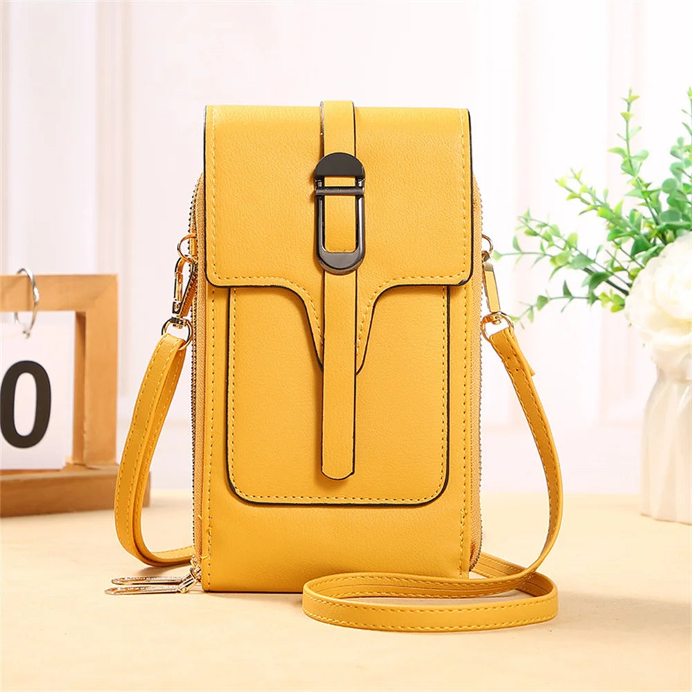 Phone Purse Touch Screen Cell Phone Bag PU Female Crossbody Bag