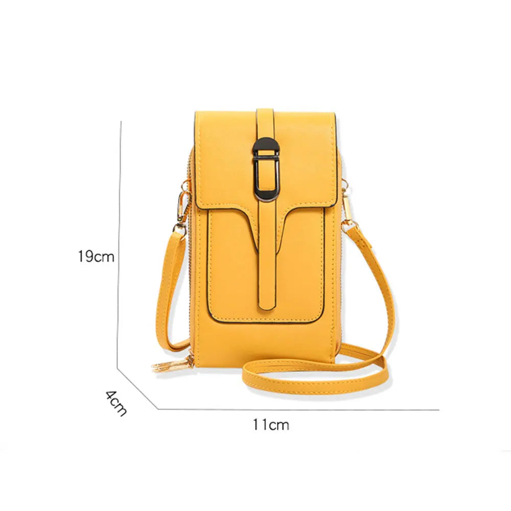 Phone Purse Touch Screen Cell Phone Bag PU Female Crossbody Bag