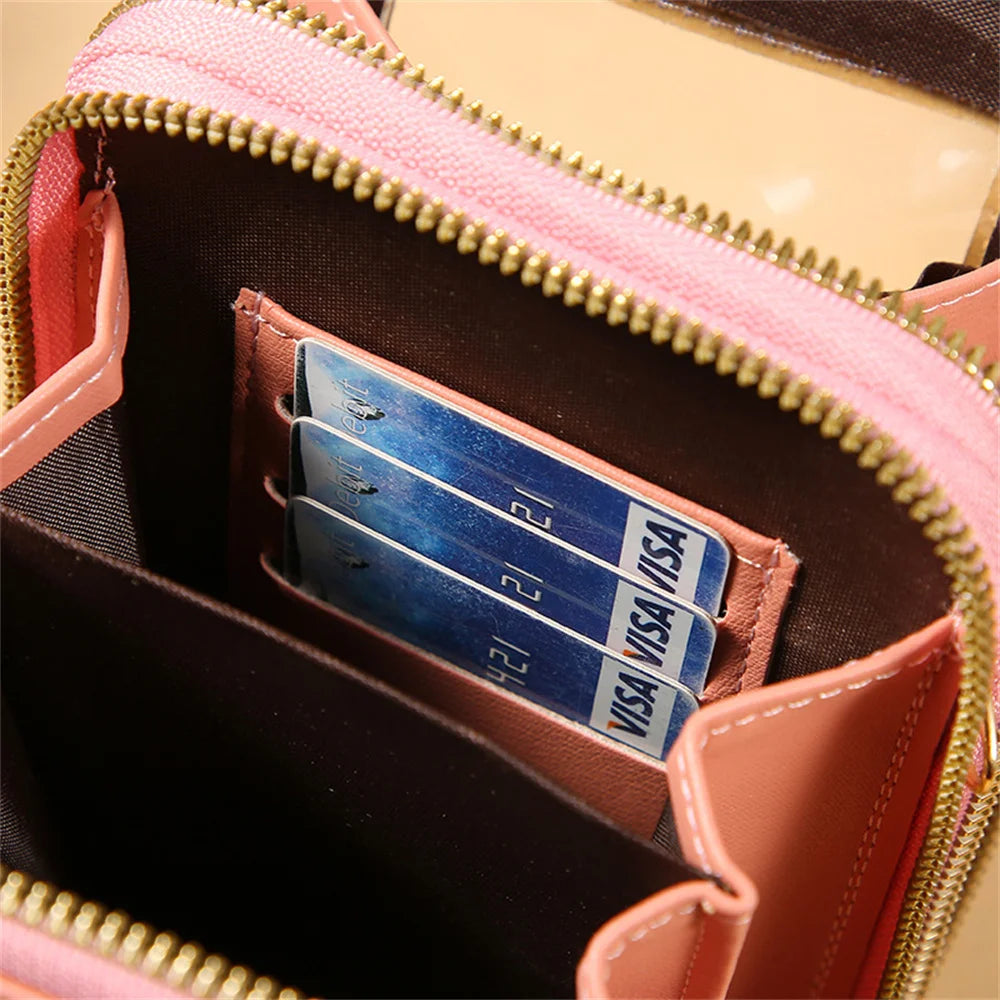 Phone Purse Touch Screen Cell Phone Bag PU Female Crossbody Bag