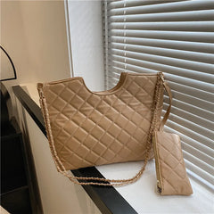 Quilted Chain Crossbody Bag Flap Handbag Plaid Shoulder Bag