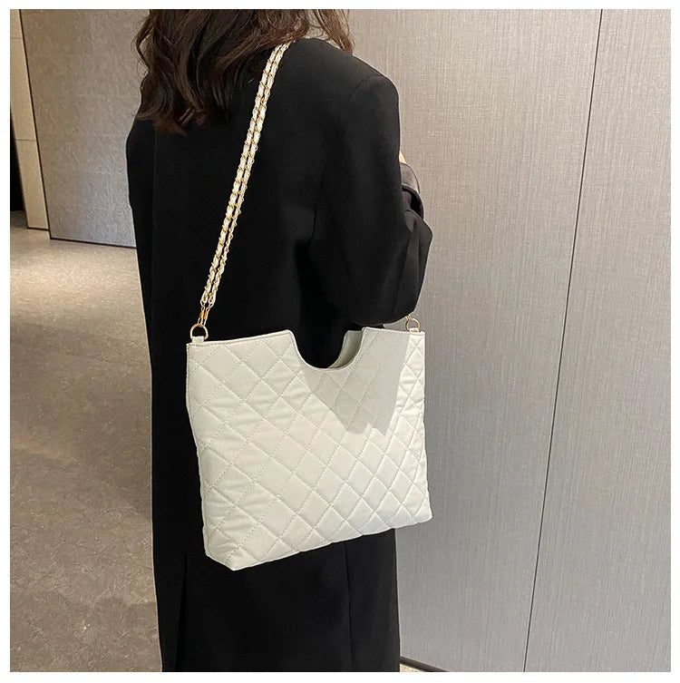 Quilted Chain Crossbody Bag Flap Handbag Plaid Shoulder Bag