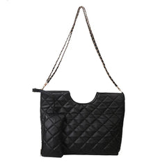 Quilted Chain Crossbody Bag Flap Handbag Plaid Shoulder Bag