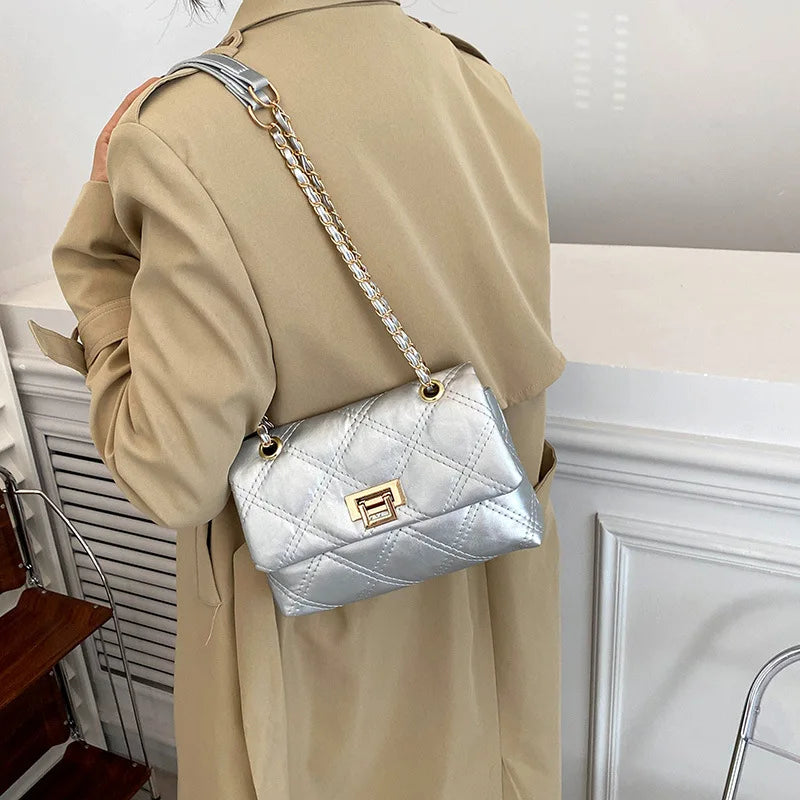 Quilted Women's Shoulder Bag Chain Crossbody Bag