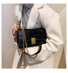 Plaid Quilted Women's Shoulder Bag Chain Handbag Small Flap Crossbody Bag