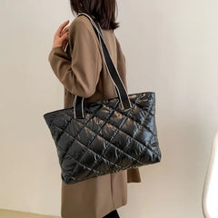 Plaid Quilted Women's Shoulder Bag Crossbody Large Handbag