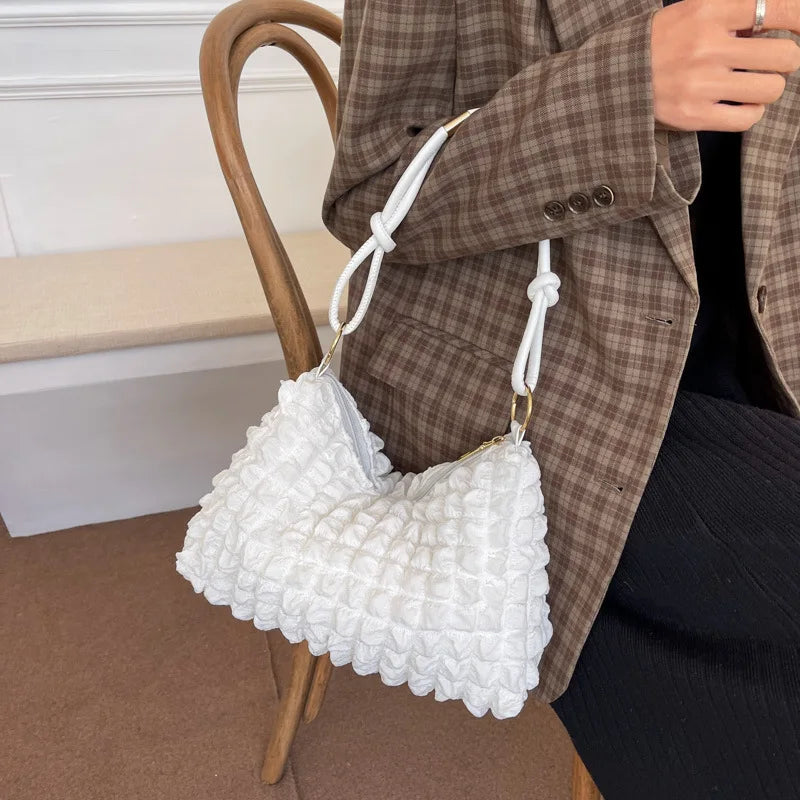 Polyester Women's Shoulder Bag Handbag Small Square Crossbody Bag