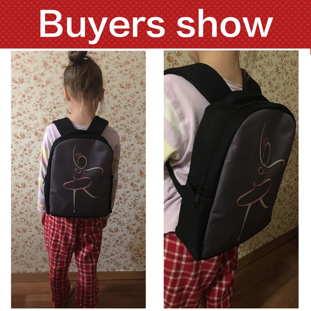 Schoolbag Ballet Print Kids Backpack For 0-5 Year