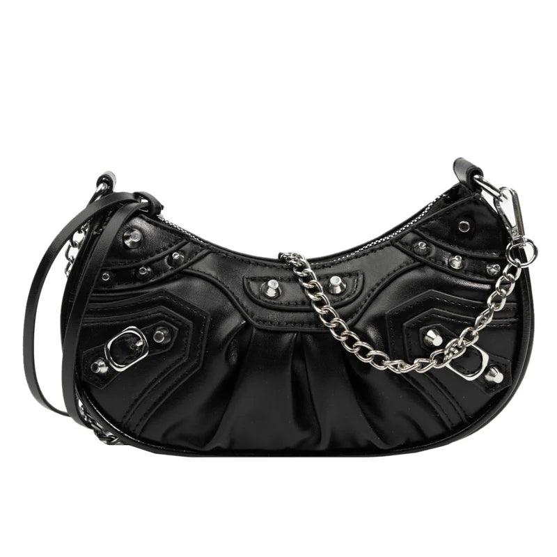 Leather Crossbody Bag for Women Underarm Handbag