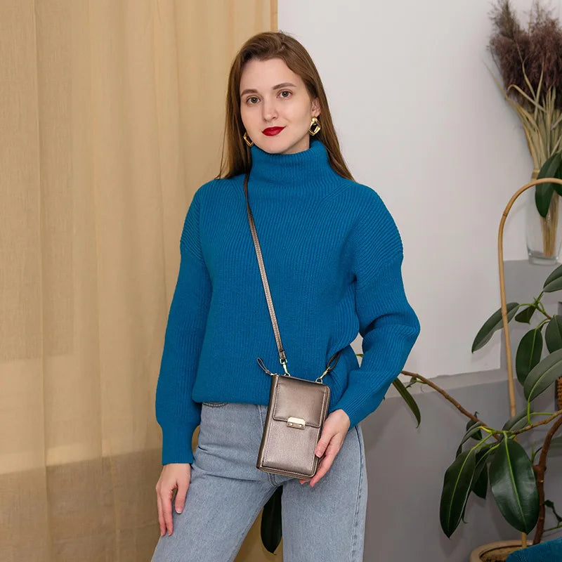 Mini Shoulder Bag Women Pu Leather Crossbody Phone Pocket Clutch