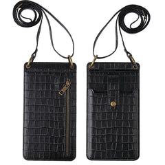 Small Shoulder Phone Bag Stone Pattern PU Leather Crossbody Messenger Bag