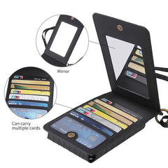 Small Shoulder Phone Bag Stone Pattern PU Leather Crossbody Messenger Bag