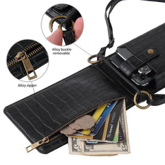 Small Shoulder Phone Bag Stone Pattern PU Leather Crossbody Messenger Bag