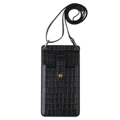 Small Shoulder Phone Bag Stone Pattern PU Leather Crossbody Messenger Bag