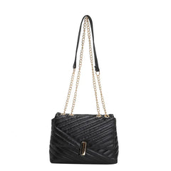Stripe Printed Women's Chain Crossbody Bag