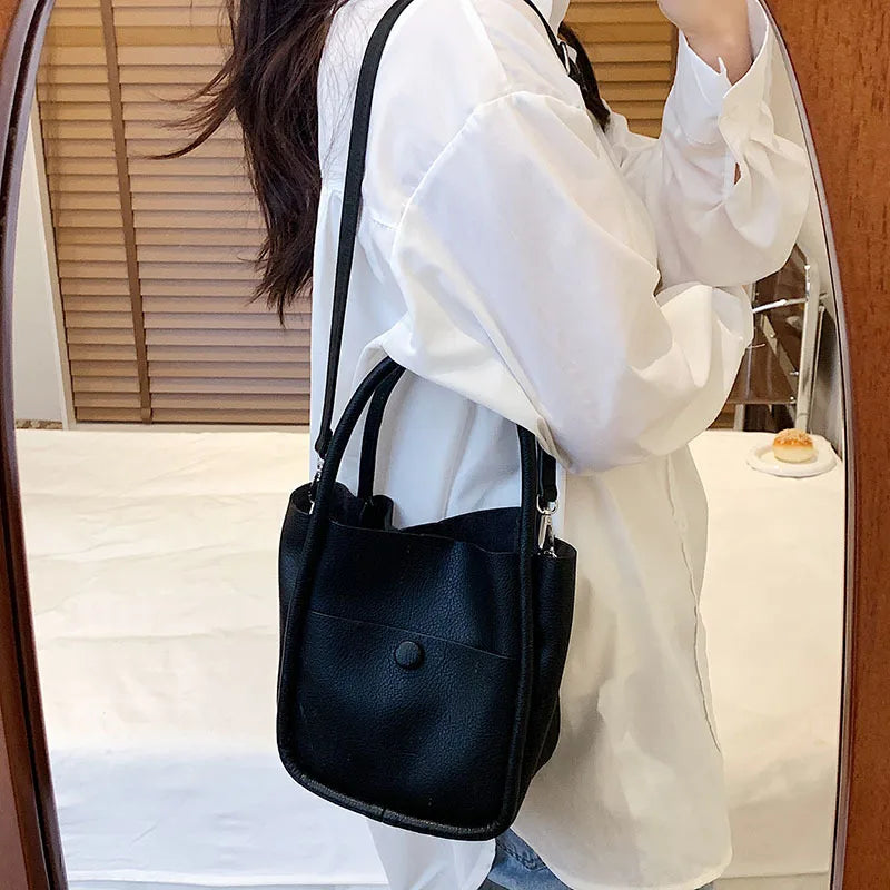 Pu Leather Tote Handbag For Women Ladies Crossbody Shoulder Bag