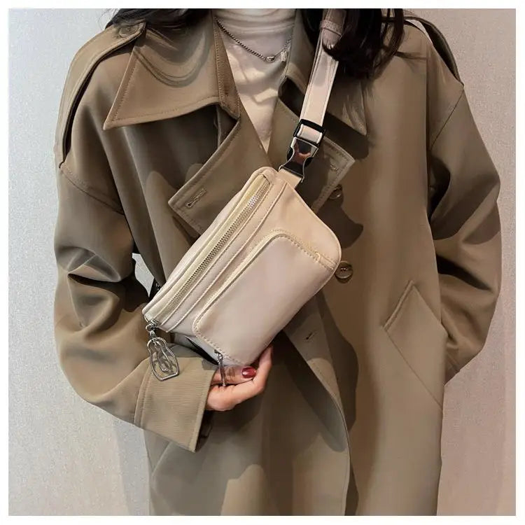 Leather Waist Bag Women High Fanny Pack Female Chest Bags Belt Bag