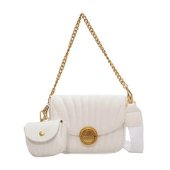 2 Pc Set Crossbody Bags For Women - Long Strap Satchel Lady Tote