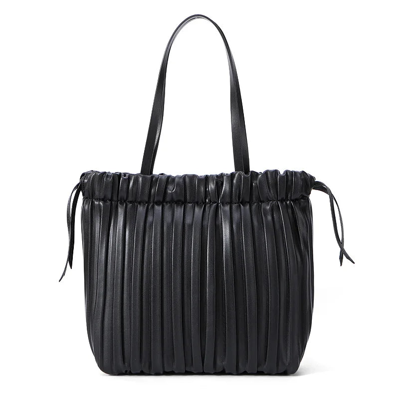 Large Capacity Bucket Handbags PU Leather Women's Totes Bag