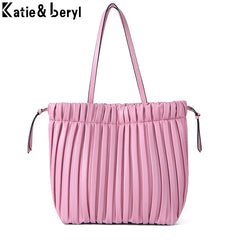 Large Capacity Bucket Handbags PU Leather Women's Totes Bag