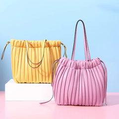 Large Capacity Bucket Handbags PU Leather Women's Totes Bag