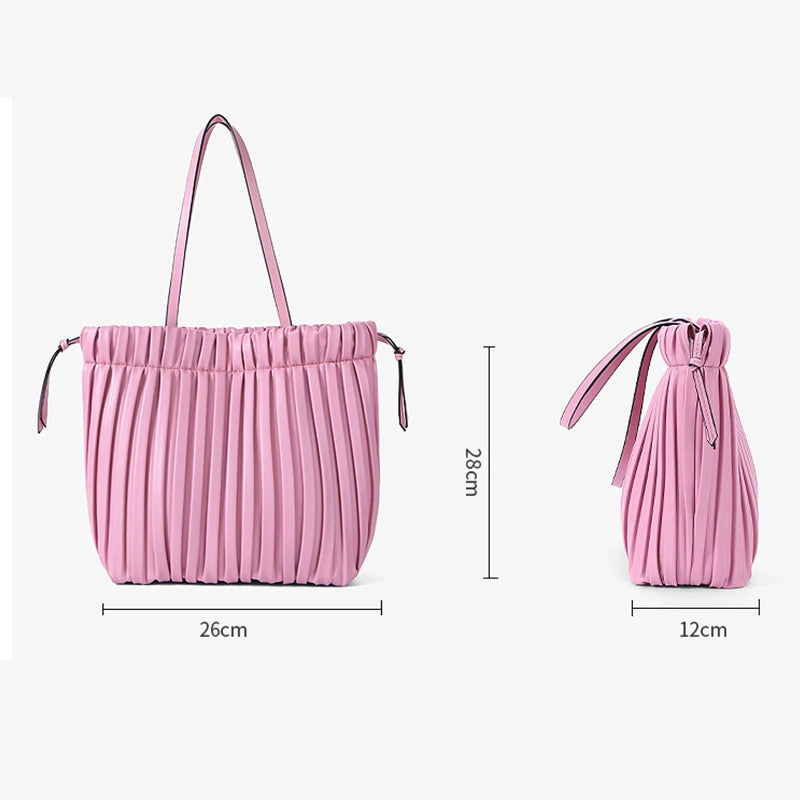Large Capacity Bucket Handbags PU Leather Women's Totes Bag