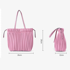 Large Capacity Bucket Handbags PU Leather Women's Totes Bag