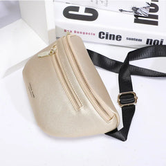 Women Waist Bag Pu Leather Chest Bag Female Fanny Pack Ladies Crossbody Shoulder
