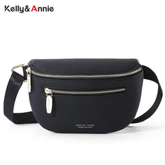Women Waist Bag Pu Leather Chest Bag Female Fanny Pack Ladies Crossbody Shoulder
