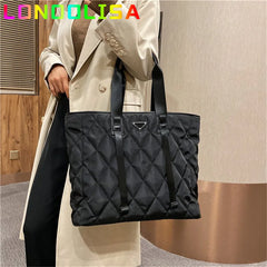 Women's Tote Bag High Nylon Handbag Autumn Winter Shoulder Bag