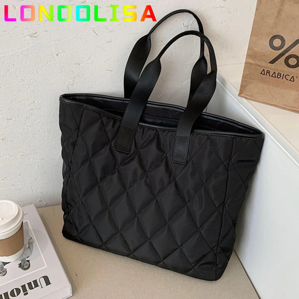 Women's Tote Bag High Nylon Handbag Autumn Winter Shoulder Bag
