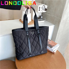 Women's Tote Bag High Nylon Handbag Autumn Winter Shoulder Bag