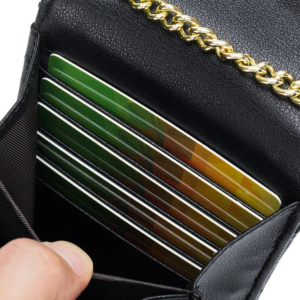 Diamond Lattice Wallet Mini Shoulder Bag Chain Mobile Clutch Messenger Bag