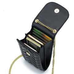 Diamond Lattice Wallet Mini Shoulder Bag Chain Mobile Clutch Messenger Bag